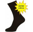 100 Par Sorte Sokker Størrelse 48-53 (100-pak)